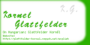 kornel glattfelder business card